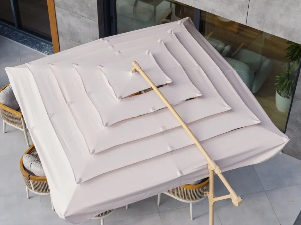 Tibet 5 Katmanlı Bahçe Şemsiyesi Cappuccino 250*250 cm