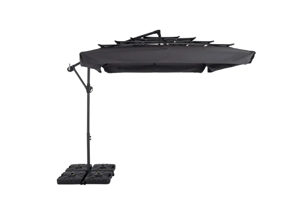 Tibet 5 Katmanlı Bahçe Şemsiyesi Antrasit