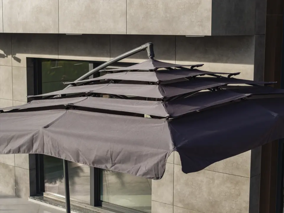 Tibet 5 Katmanlı Bahçe Şemsiyesi Antrasit