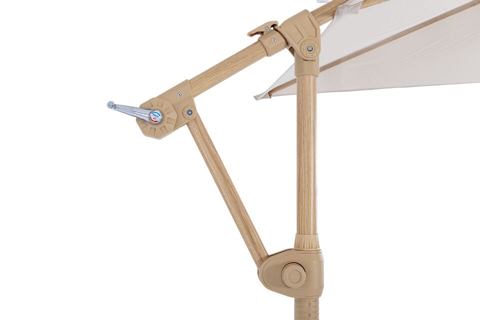 Nemrut Yandan Gövdeli Ahşap Desen Kare Şemsiye 250 x 250 cm