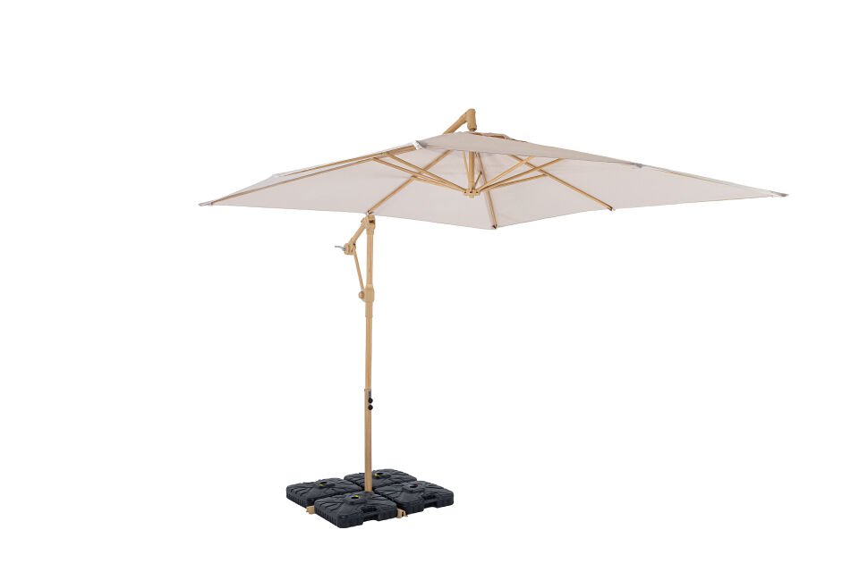 Nemrut Yandan Gövdeli Ahşap Desen Kare Şemsiye 250 x 250 cm