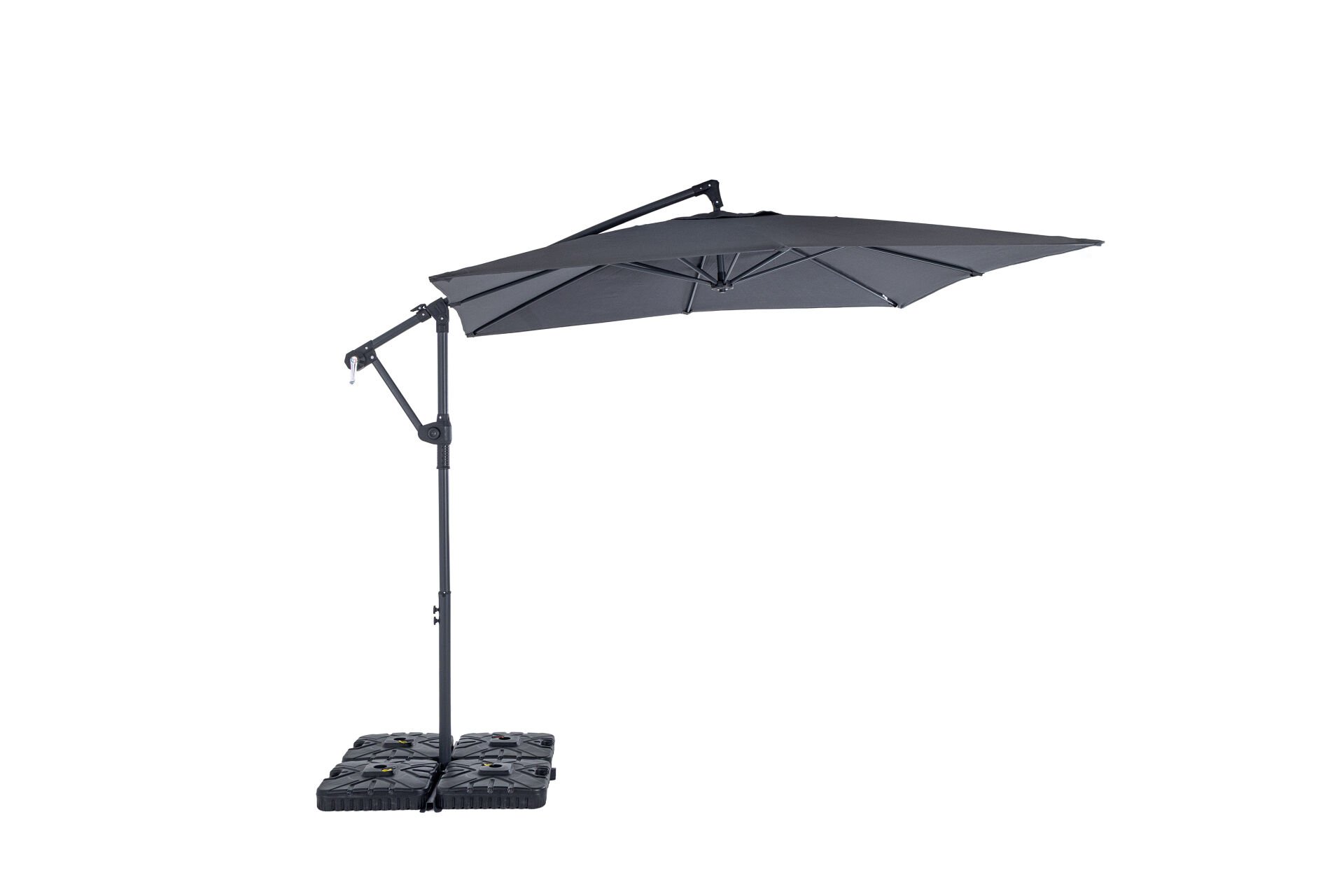 Nemrut Yandan Gövdeli Antrasit Kare Şemsiye 250 x 250 cm