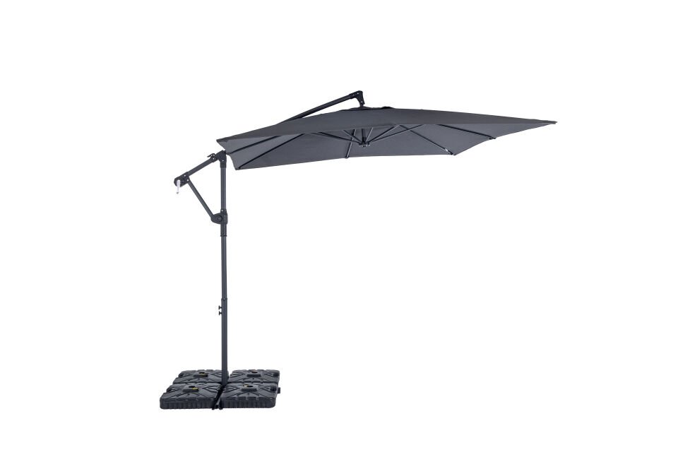 Nemrut Yandan Gövdeli Antrasit Kare Şemsiye 250 x 250 cm