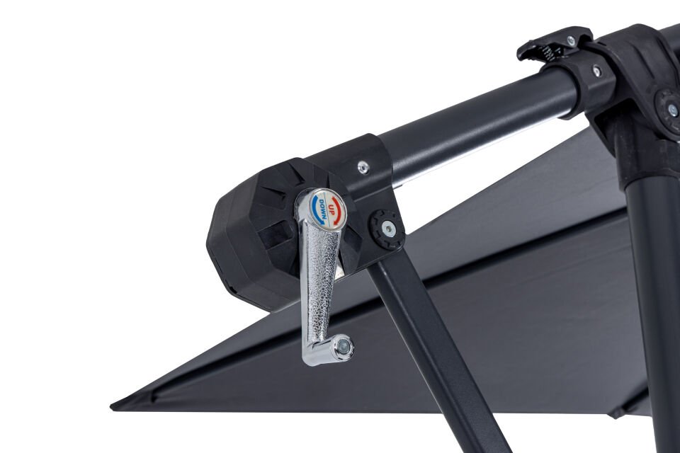 Nemrut Yandan Gövdeli Antrasit Kare Şemsiye 250 x 250 cm