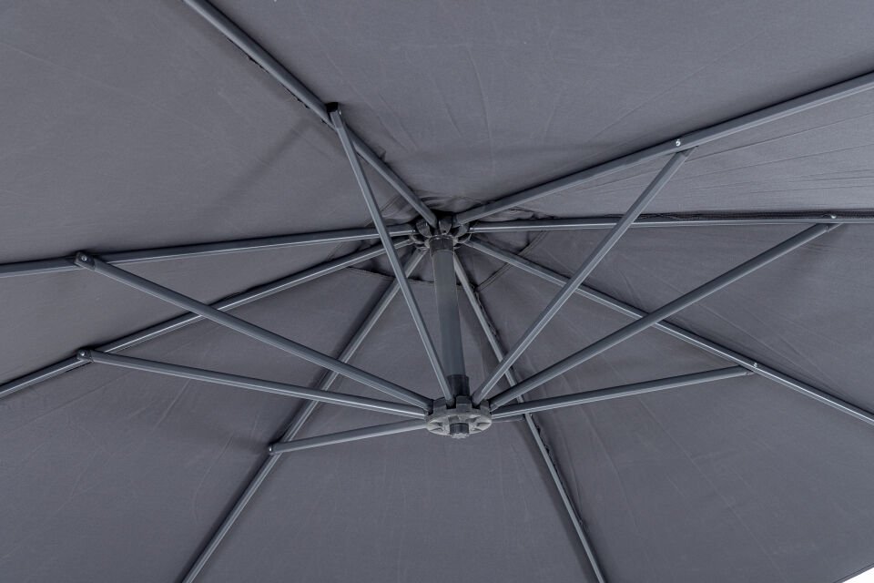 Nemrut Yandan Gövdeli Antrasit Kare Şemsiye 250 x 250 cm